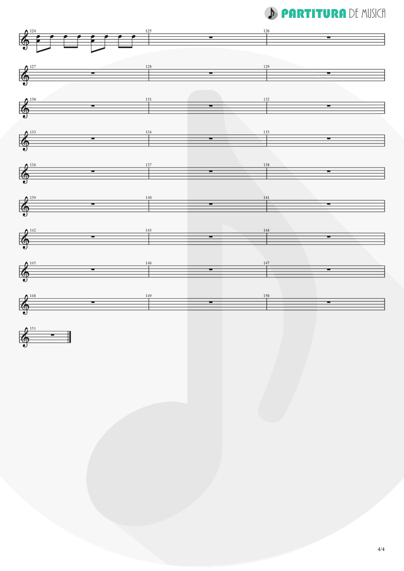 Partitura de musica de Guitarra Elétrica - Pero Nunca Me Cai | Caifanes | El nervio del volcán 1994 - pag 4