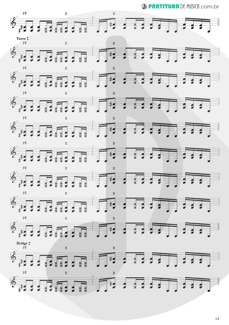 Partitura de musica de Violão - Todas As Noites | Capital Inicial | Eletricidade 1991 - pag 3