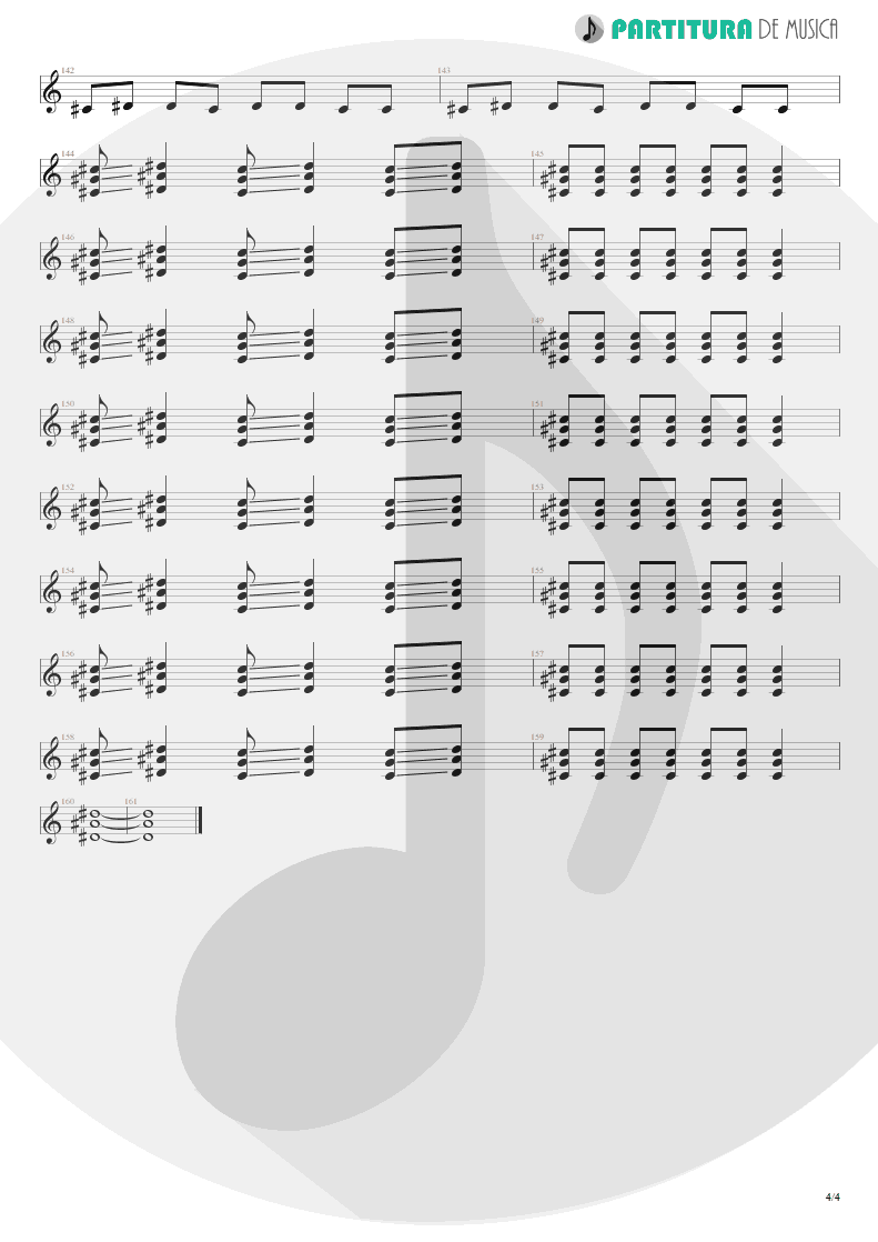 Partitura de musica de Guitarra Elétrica - Não Deixe O Mar Te Engolir | Charlie Brown Jr. | Preço Curto... Prazo Longo 1999 - pag 4