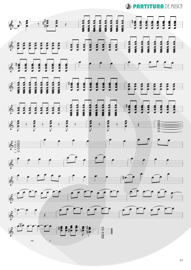 Partitura de musica de Violão - Papo Reto | Charlie Brown Jr. | Bocas Ordinárias 2002 - pag 5