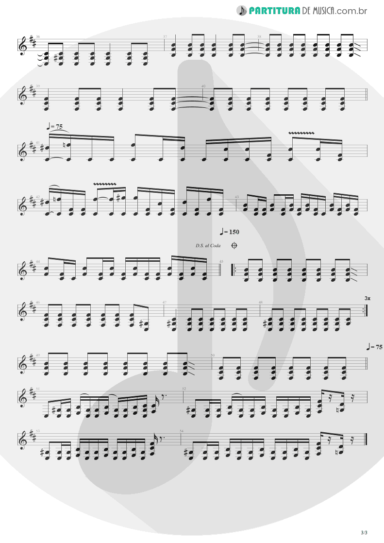 Partitura de musica de Guitarra Elétrica - Shine | Collective Soul | Hints Allegations and Things Left Unsaid
 1993 - pag 3