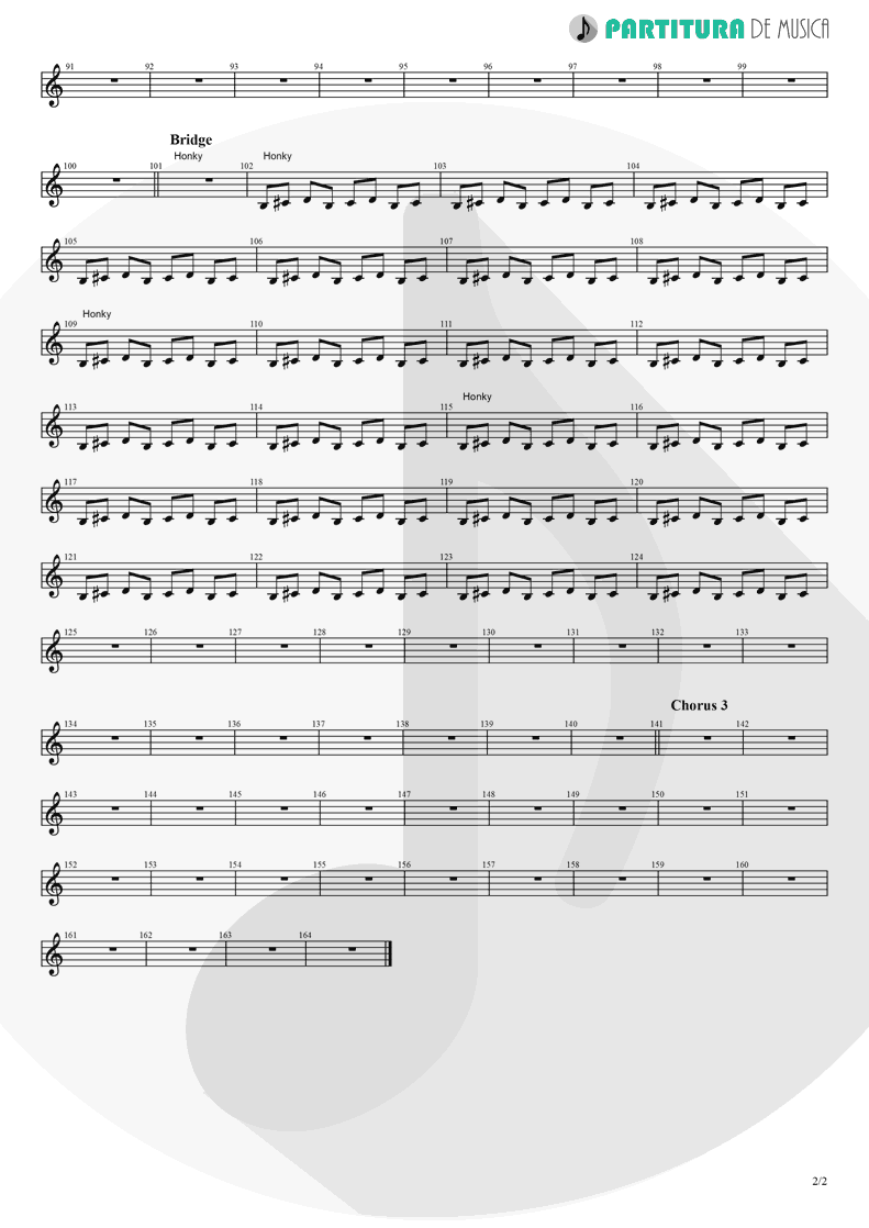 Partitura de musica de Órgão - Another Day | Dagoba | Dagoba 2003 - pag 2