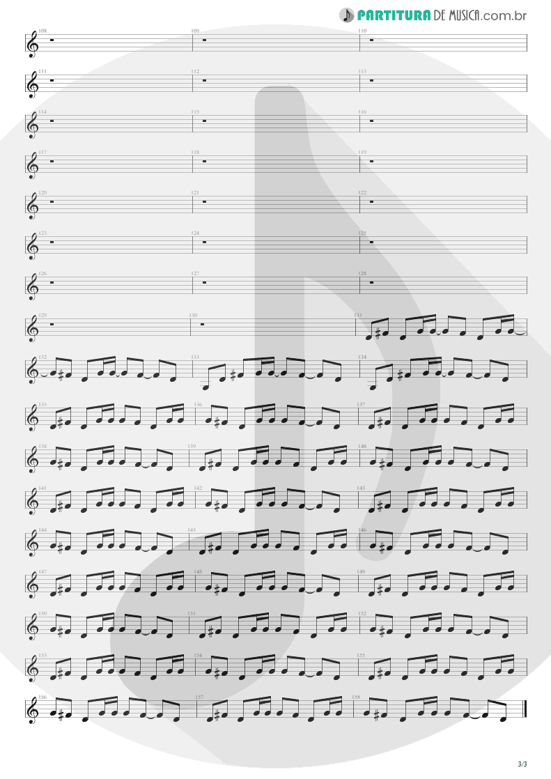 Partitura de musica de Guitarra Elétrica - Hysteria | Def Leppard | Hysteria 1987 - pag 3