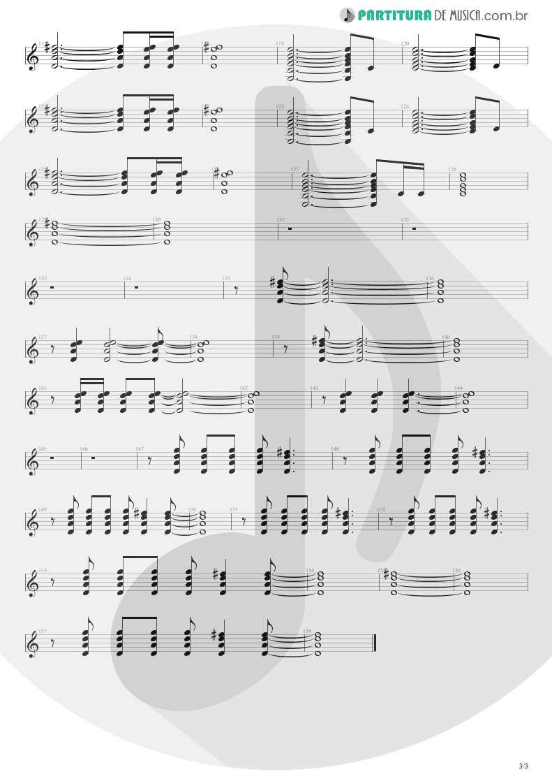 Partitura de musica de Guitarra Elétrica - Hysteria | Def Leppard | Hysteria 1987 - pag 3