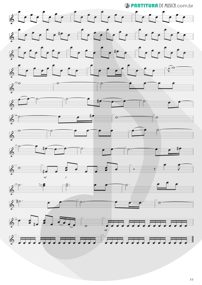 Partitura de musica de Guitarra Elétrica - Hysteria | Def Leppard | Hysteria 1987 - pag 3