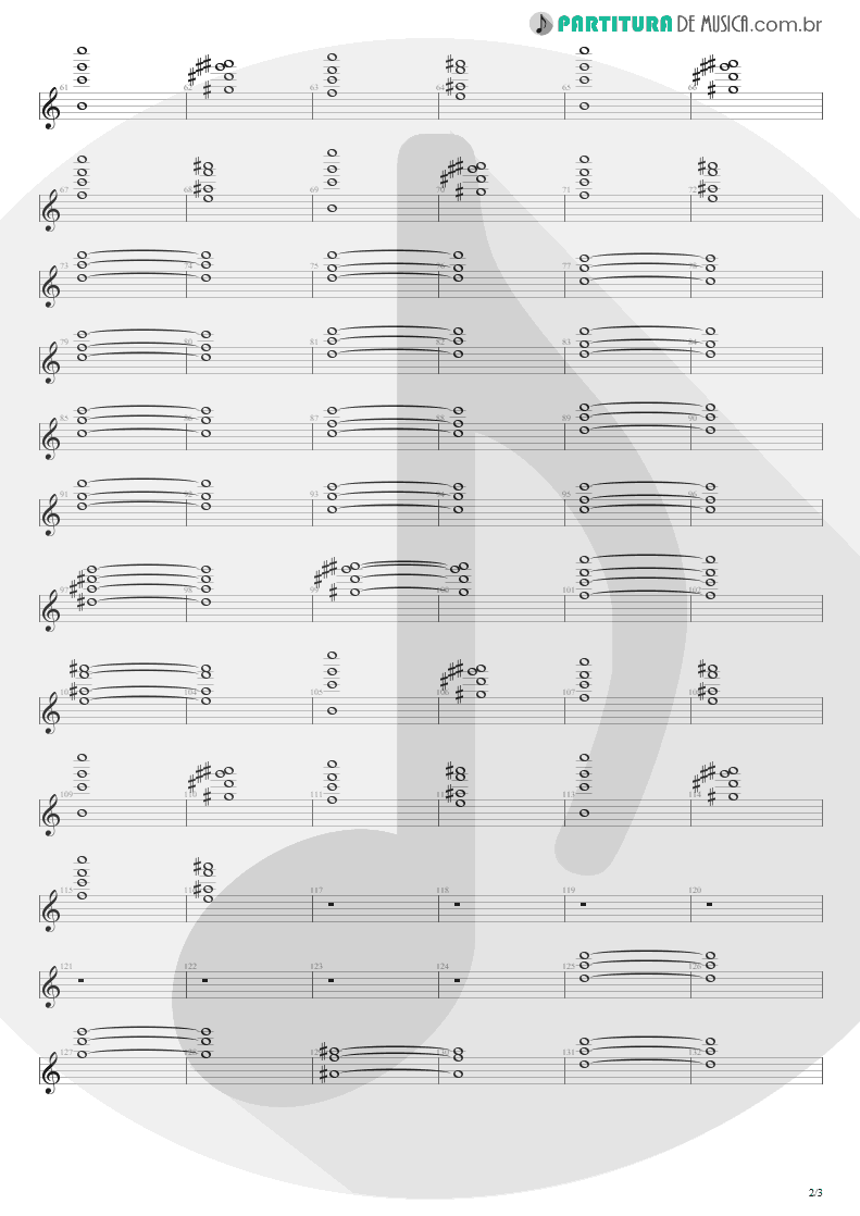 Partitura de musica de Teclado - Love Bites | Def Leppard | Hysteria 1987 - pag 2