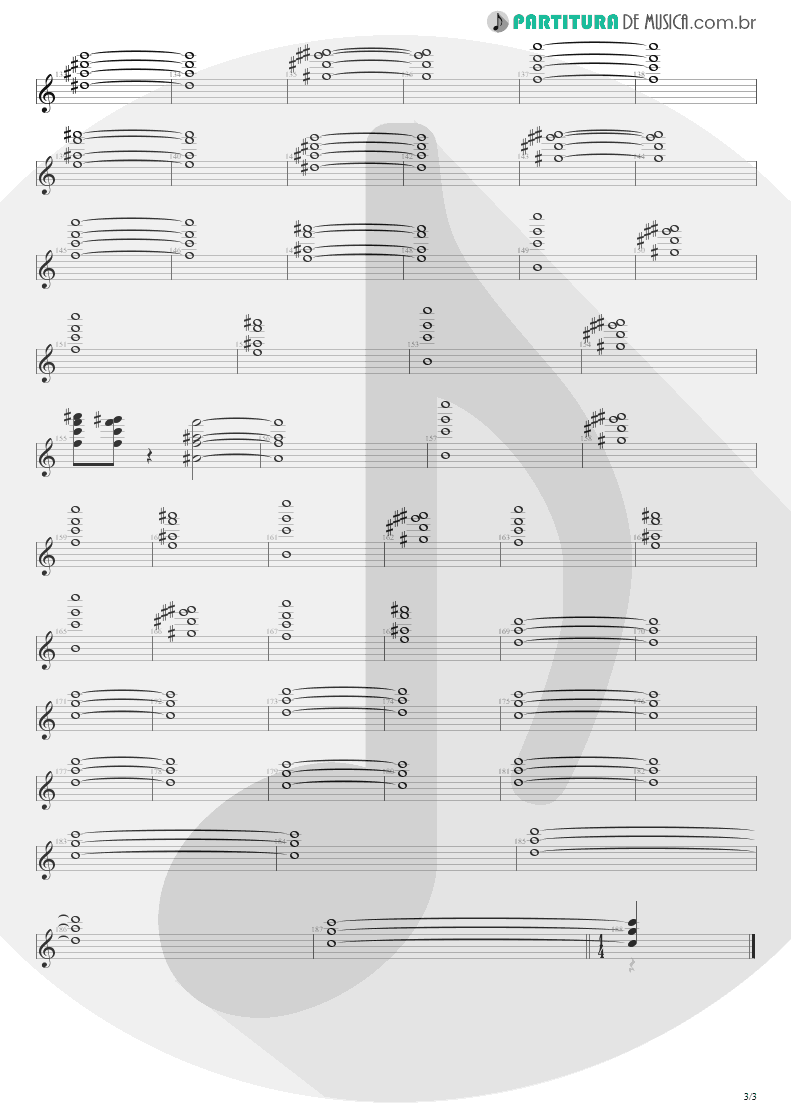 Partitura de musica de Teclado - Love Bites | Def Leppard | Hysteria 1987 - pag 3