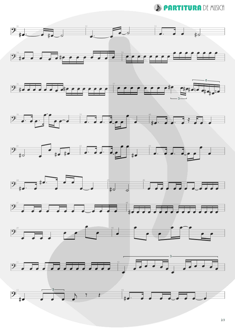 Partitura de musica de Baixo Elétrico - Another Day | Dream Theater | Images and Words 1992 - pag 2