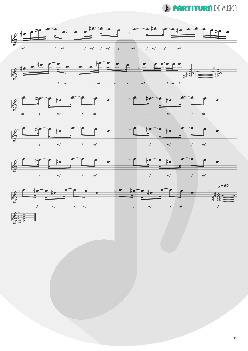 Partitura de musica de Piano - Another Day | Dream Theater | Images and Words 1992 - pag 3