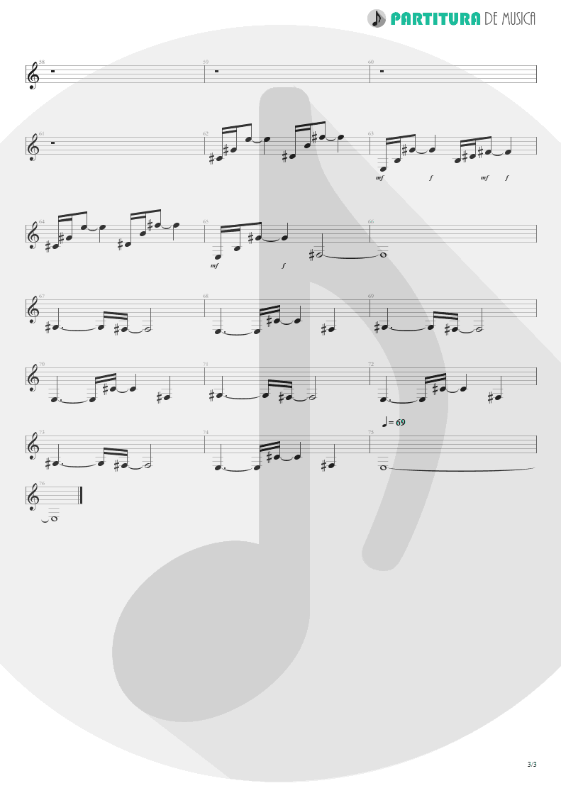 Partitura de musica de Piano - Another Day | Dream Theater | Images and Words 1992 - pag 3