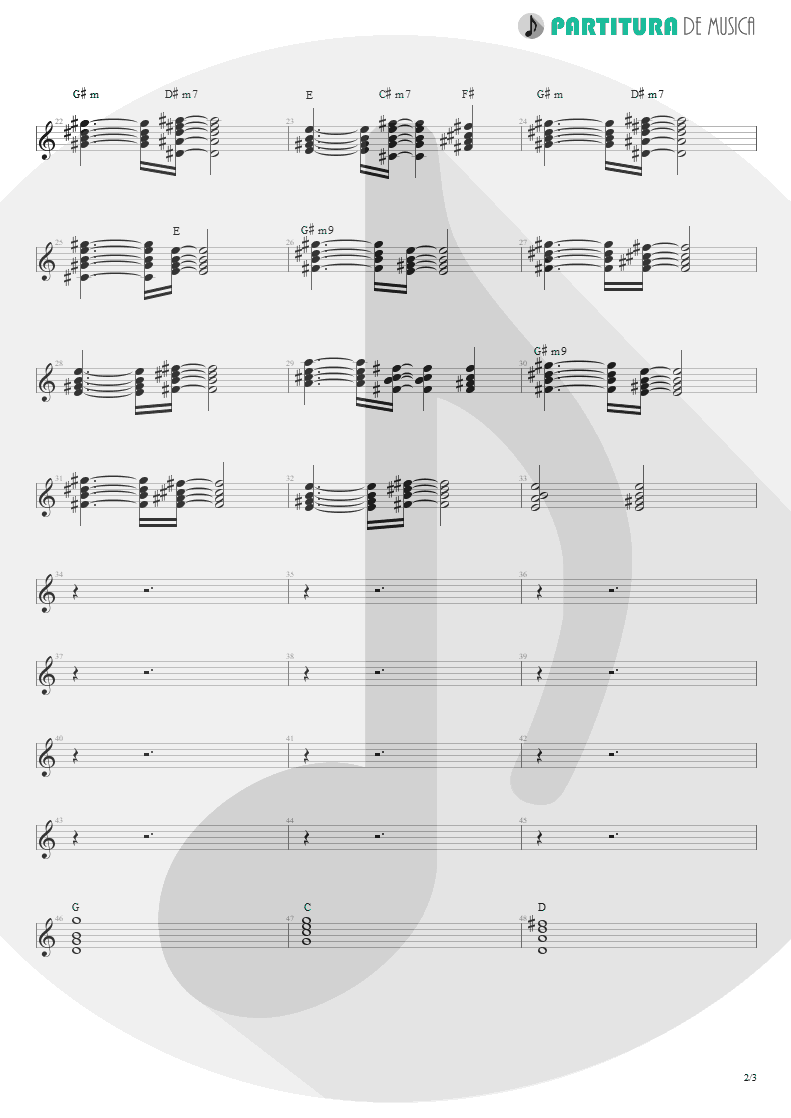 Partitura de musica de Teclado - Another Day | Dream Theater | Images and Words 1992 - pag 2