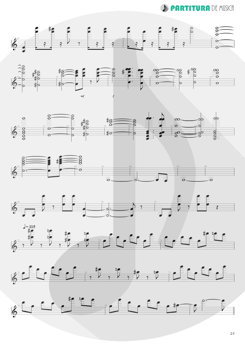 Partitura de musica de Canto - Another Hand / The Killing Hand | Dream Theater | Live at the Marquee 1993 - pag 2