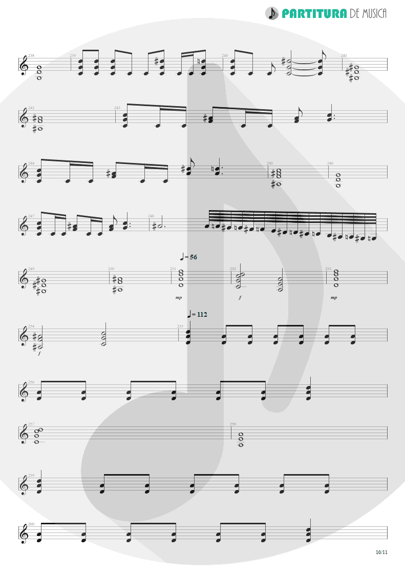 Partitura de musica de Guitarra Elétrica - Another Hand / The Killing Hand | Dream Theater | Live at the Marquee 1993 - pag 10