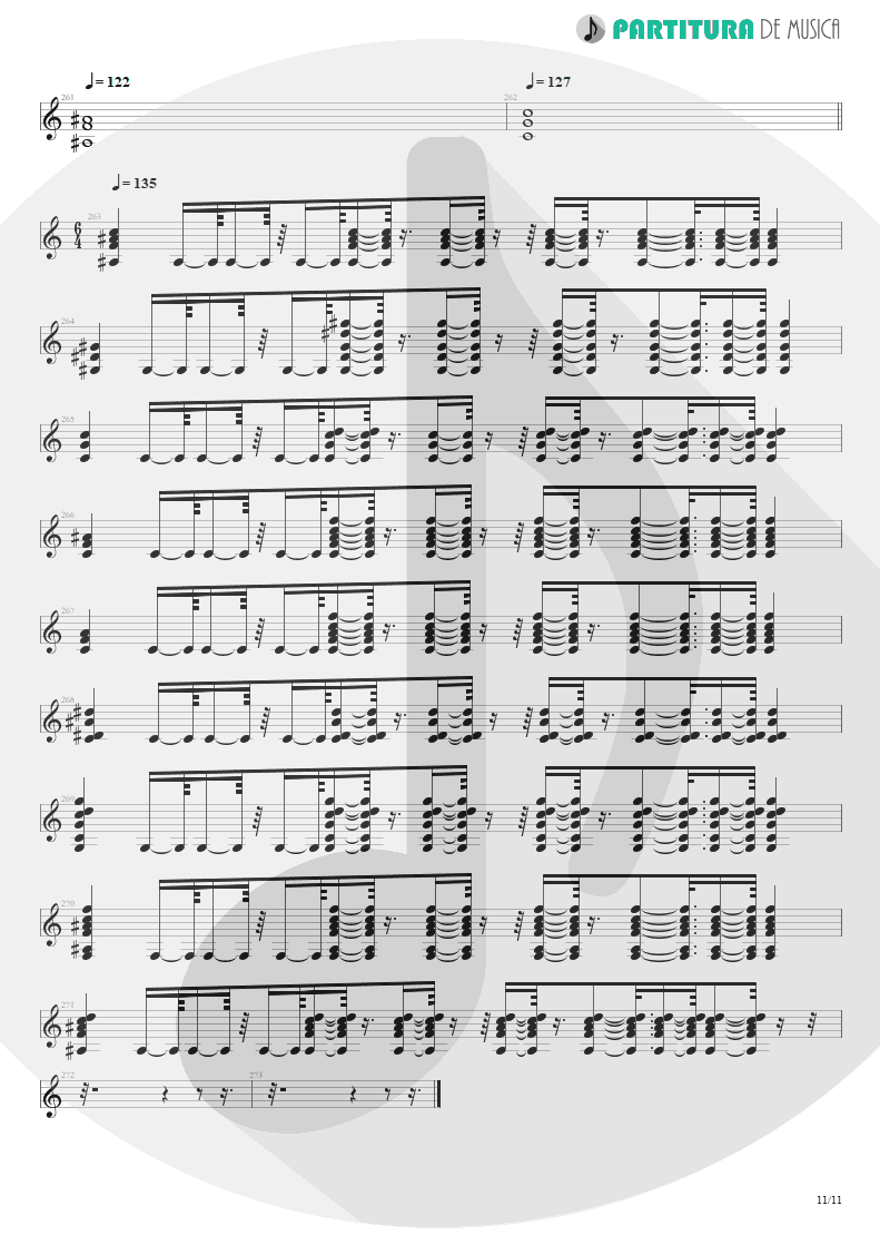 Partitura de musica de Guitarra Elétrica - Another Hand / The Killing Hand | Dream Theater | Live at the Marquee 1993 - pag 11