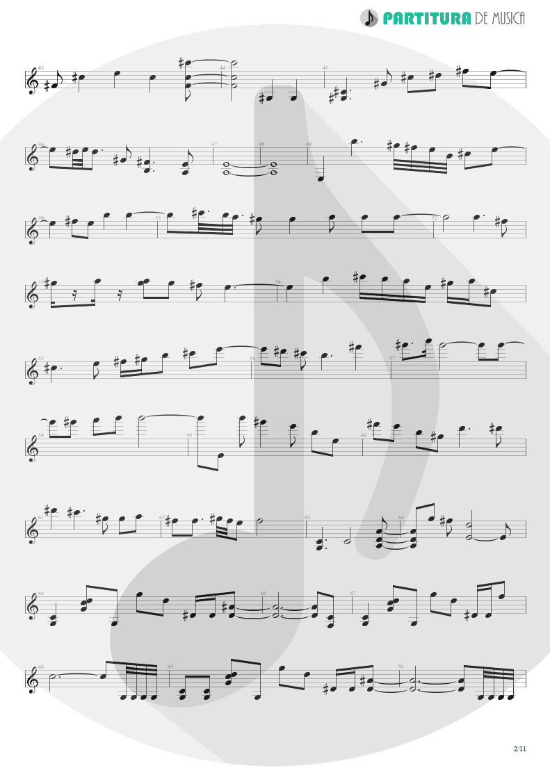 Partitura de musica de Guitarra Elétrica - Another Hand / The Killing Hand | Dream Theater | Live at the Marquee 1993 - pag 2