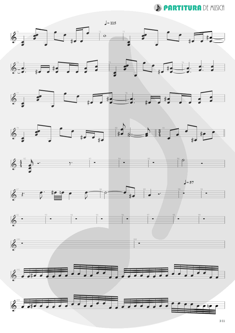Partitura de musica de Guitarra Elétrica - Another Hand / The Killing Hand | Dream Theater | Live at the Marquee 1993 - pag 3