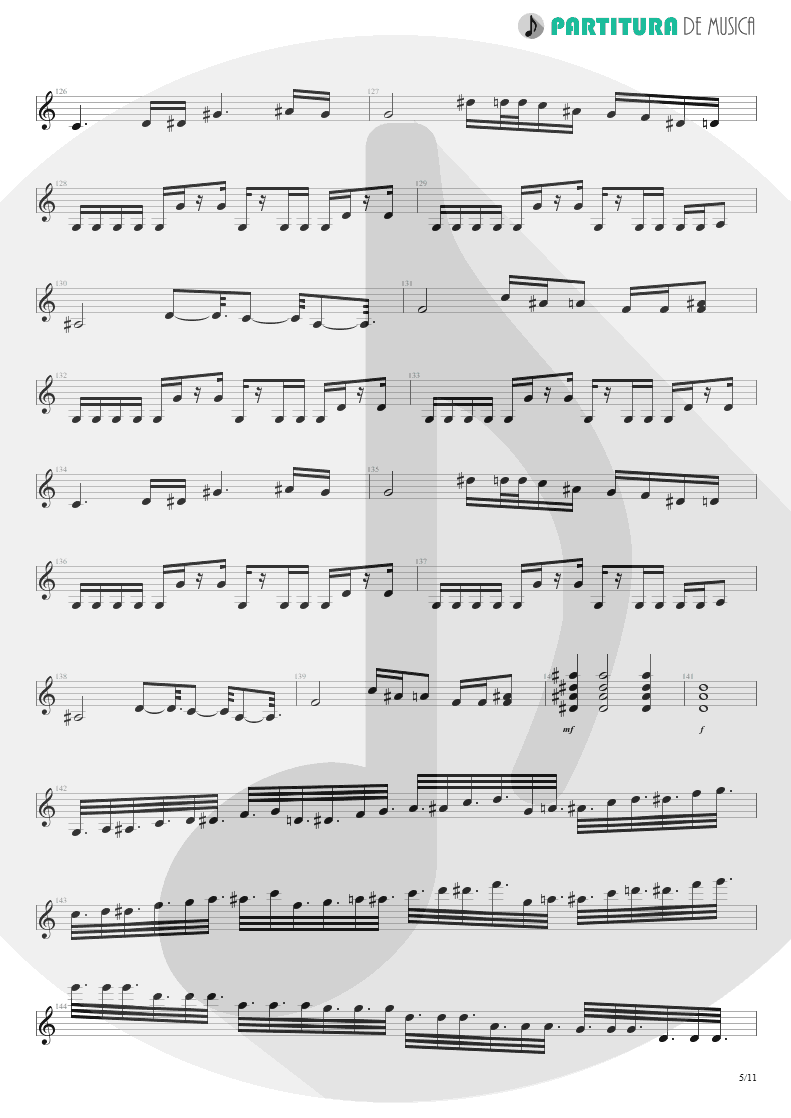 Partitura de musica de Guitarra Elétrica - Another Hand / The Killing Hand | Dream Theater | Live at the Marquee 1993 - pag 5