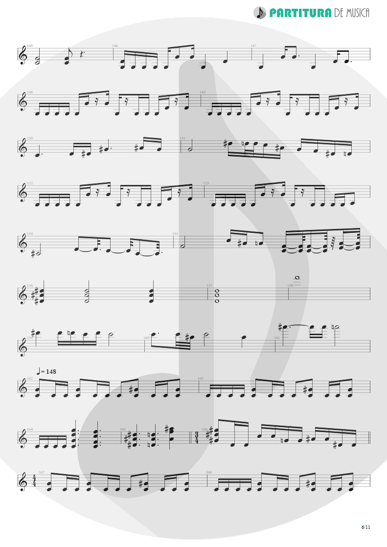 Partitura de musica de Guitarra Elétrica - Another Hand / The Killing Hand | Dream Theater | Live at the Marquee 1993 - pag 6