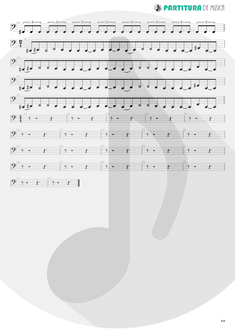 Partitura de musica de Baixo Elétrico - Caught In A Web | Dream Theater | Awake 1994 - pag 6