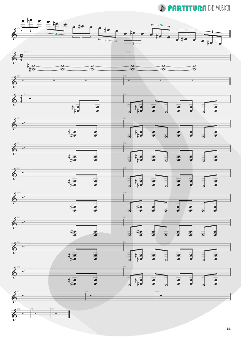 Partitura de musica de Guitarra Elétrica - Caught In A Web | Dream Theater | Awake 1994 - pag 8