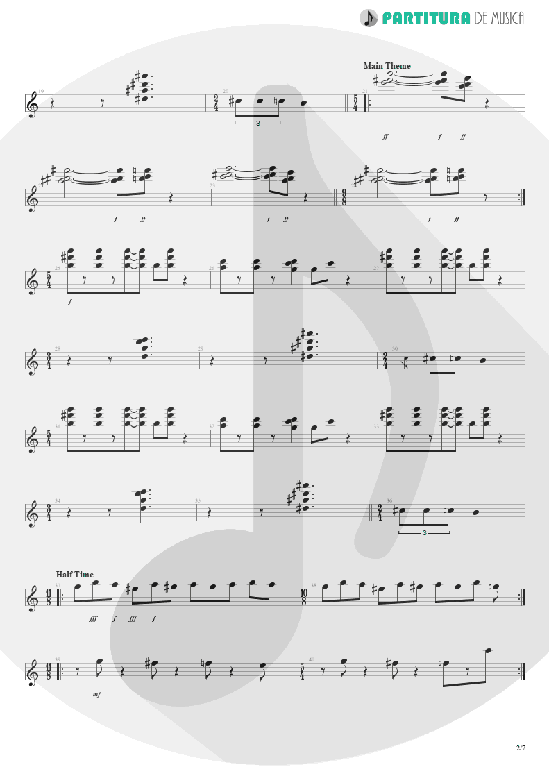 Partitura de musica de Teclado - Erotomania | Dream Theater | Awake 1994 - pag 2