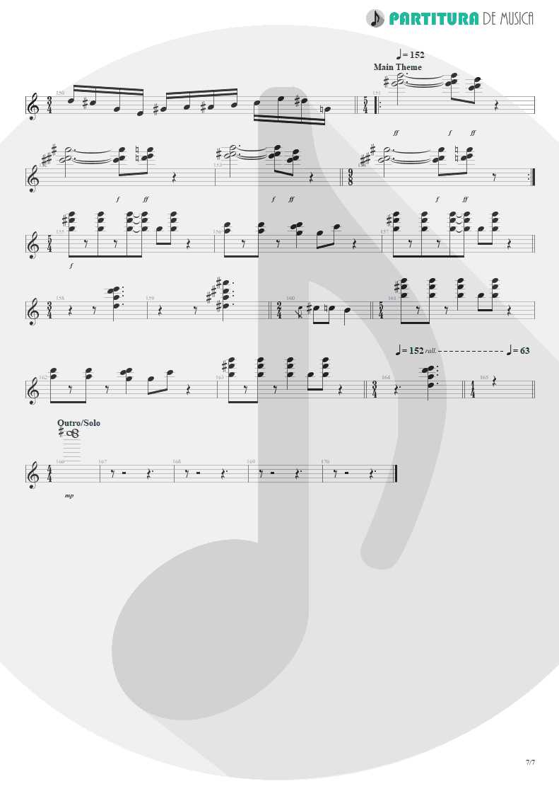Partitura de musica de Teclado - Erotomania | Dream Theater | Awake 1994 - pag 7
