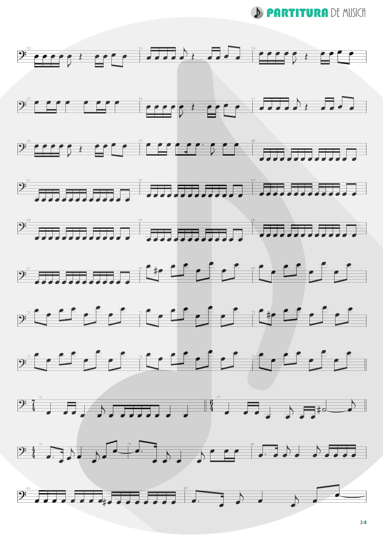 Partitura de musica de Baixo Elétrico - Innocence Faded | Dream Theater | Awake 1994 - pag 3