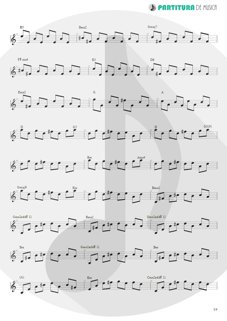 Partitura de musica de Guitarra Elétrica - Lifting Shadows Off A Dream | Dream Theater | Awake 1994 - pag 2