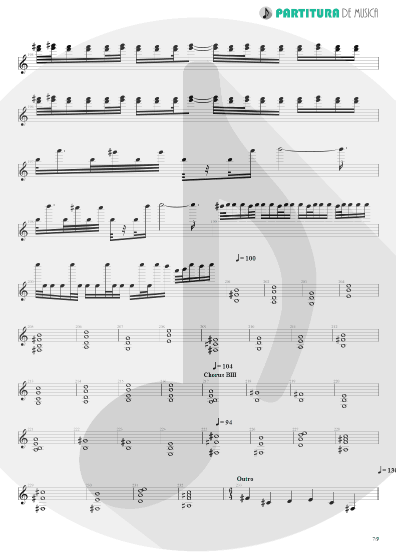 Partitura de musica de Teclado - Scarred | Dream Theater | Awake 1994 - pag 7
