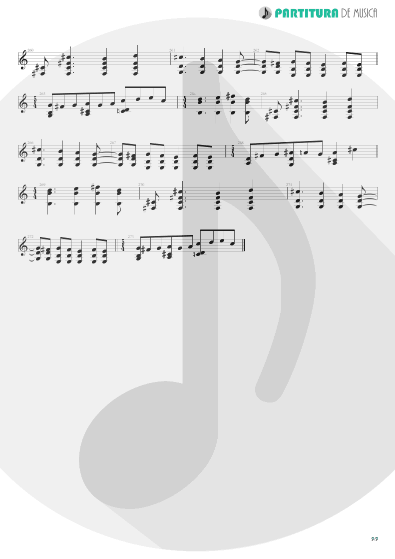 Partitura de musica de Teclado - Scarred | Dream Theater | Awake 1994 - pag 9