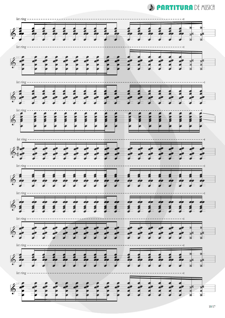 Partitura de musica de Guitarra Elétrica - A Change Of Seasons | Dream Theater | A Change of Seasons 1995 - pag 10