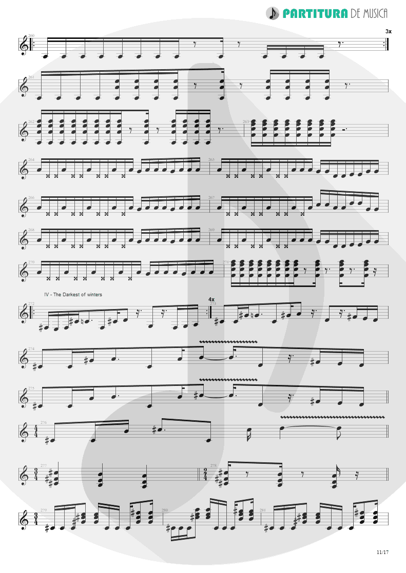 Partitura de musica de Guitarra Elétrica - A Change Of Seasons | Dream Theater | A Change of Seasons 1995 - pag 11