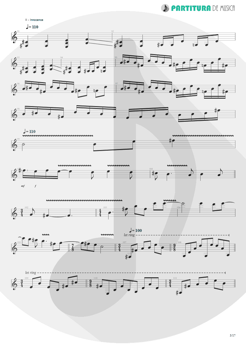 Partitura de musica de Guitarra Elétrica - A Change Of Seasons | Dream Theater | A Change of Seasons 1995 - pag 5