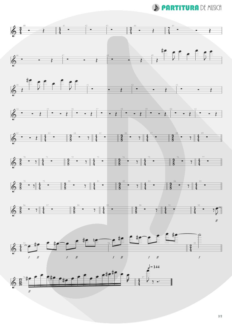 Partitura de musica de Teclado - ACOS: I - The Crimson Sunrise | Dream Theater | A Change of Seasons 1995 - pag 2