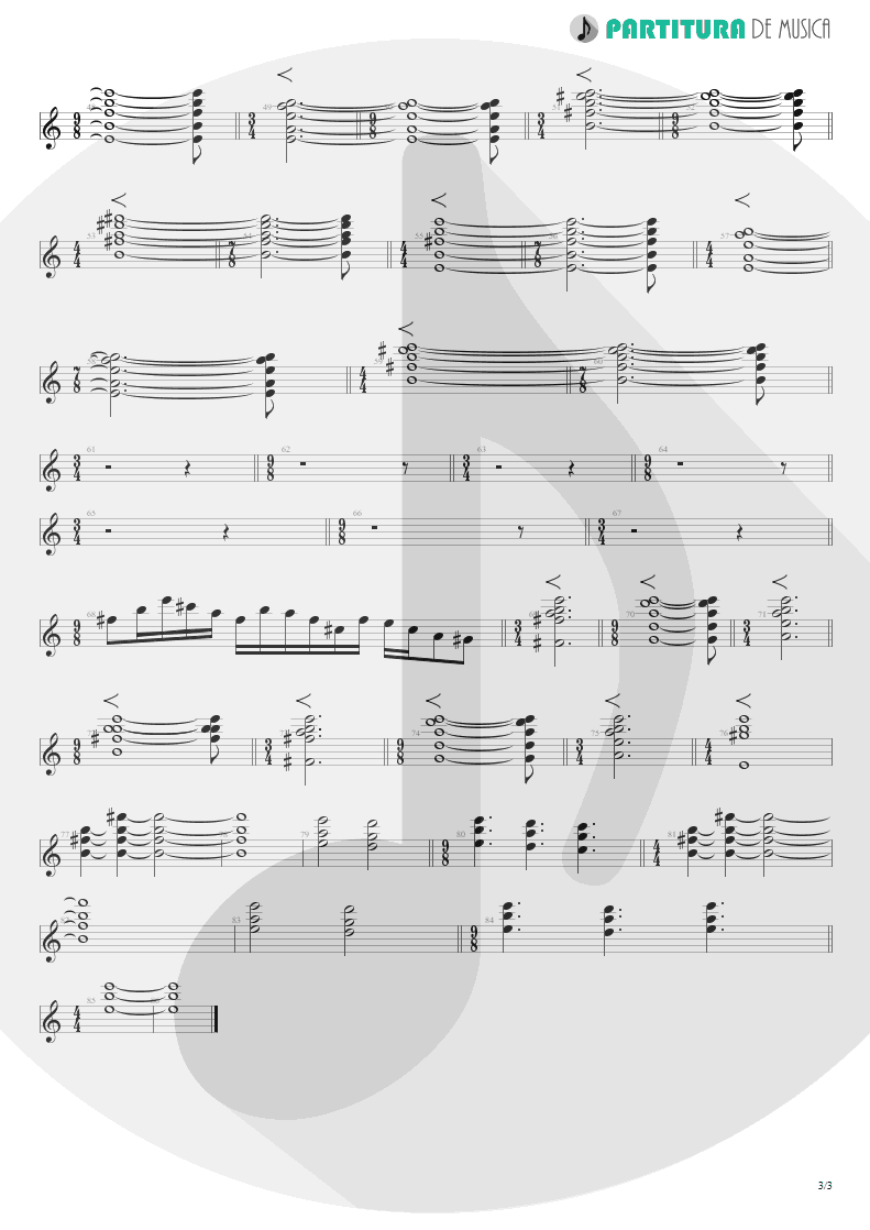 Partitura de musica de Teclado - ACOS: II - Innocence | Dream Theater | A Change of Seasons 1995 - pag 3