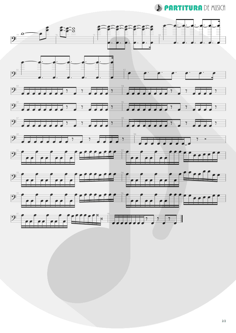 Partitura de musica de Baixo Elétrico - ACOS: III - Carpe Diem | Dream Theater | A Change of Seasons 1995 - pag 2