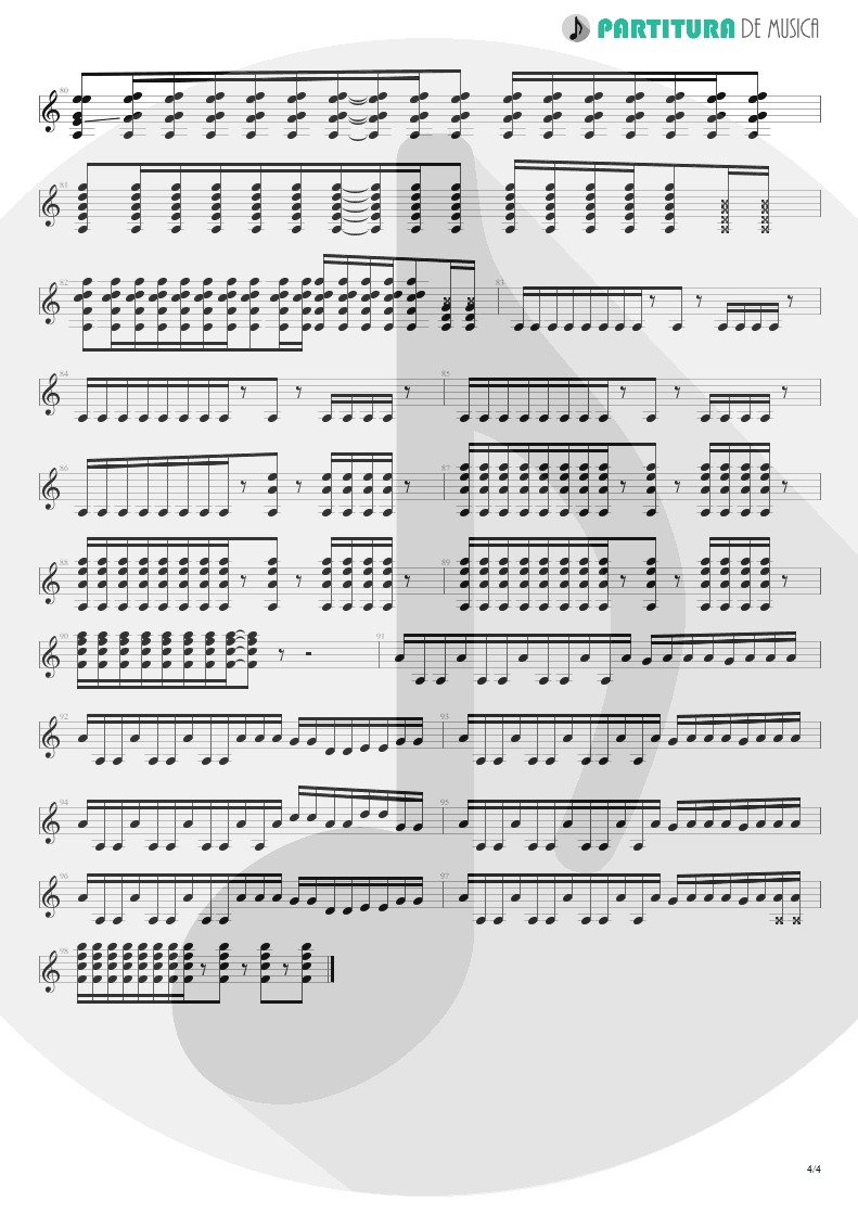 Partitura de musica de Guitarra Elétrica - ACOS: III - Carpe Diem | Dream Theater | A Change of Seasons 1995 - pag 4