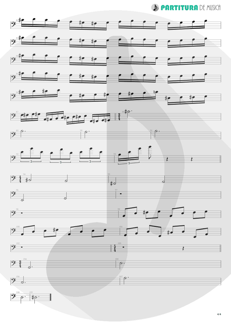 Partitura de musica de Baixo Elétrico - ACOS: IV - The Darkest of Winters | Dream Theater | A Change of Seasons 1995 - pag 4