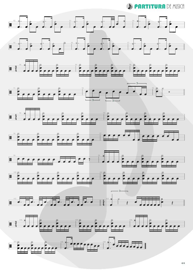 Partitura de musica de Bateria - ACOS: IV - The Darkest of Winters | Dream Theater | A Change of Seasons 1995 - pag 4