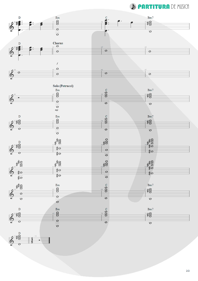 Partitura de musica de Teclado - ACOS: V - Another World | Dream Theater | A Change of Seasons 1995 - pag 2