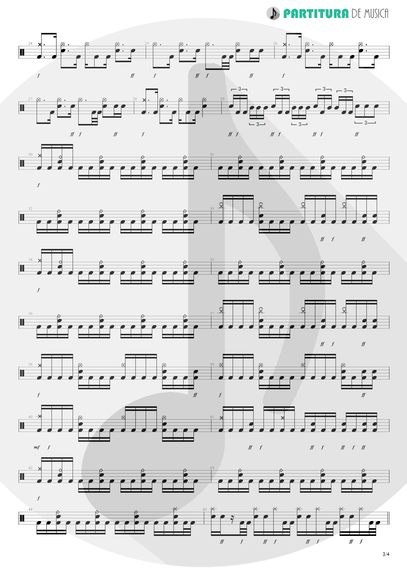 Partitura de musica de Bateria - ACOS: VI - The Inevitable Summer | Dream Theater | A Change of Seasons 1995 - pag 3