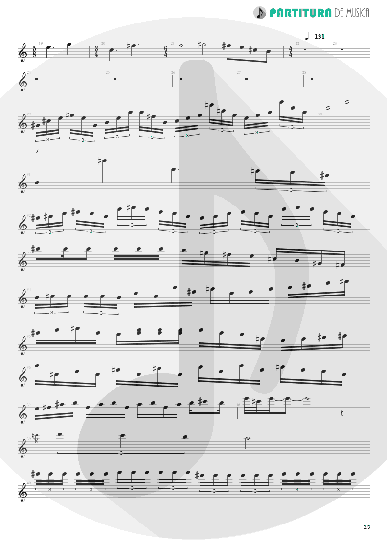 Partitura de musica de Teclado - ACOS: VI - The Inevitable Summer | Dream Theater | A Change of Seasons 1995 - pag 2