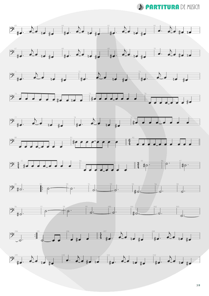 Partitura de musica de Baixo Elétrico - Beyond This Life | Dream Theater | Metropolis Pt. 2: Scenes from a Memory 1999 - pag 3