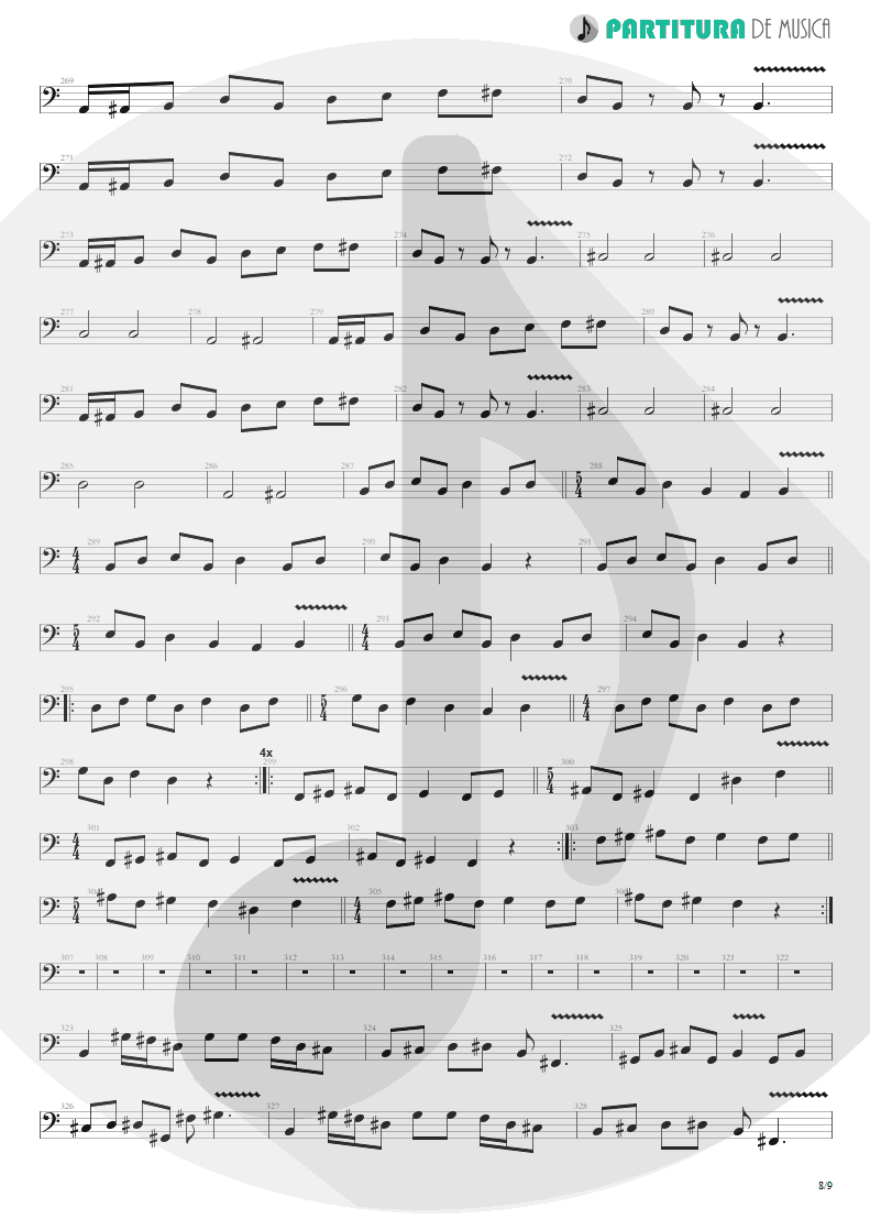 Partitura de musica de Baixo Elétrico - Beyond This Life | Dream Theater | Metropolis Pt. 2: Scenes from a Memory 1999 - pag 8