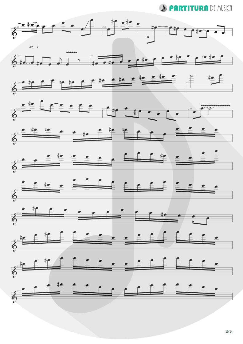 Partitura de musica de Guitarra Elétrica - Beyond This Life | Dream Theater | Metropolis Pt. 2: Scenes from a Memory 1999 - pag 10