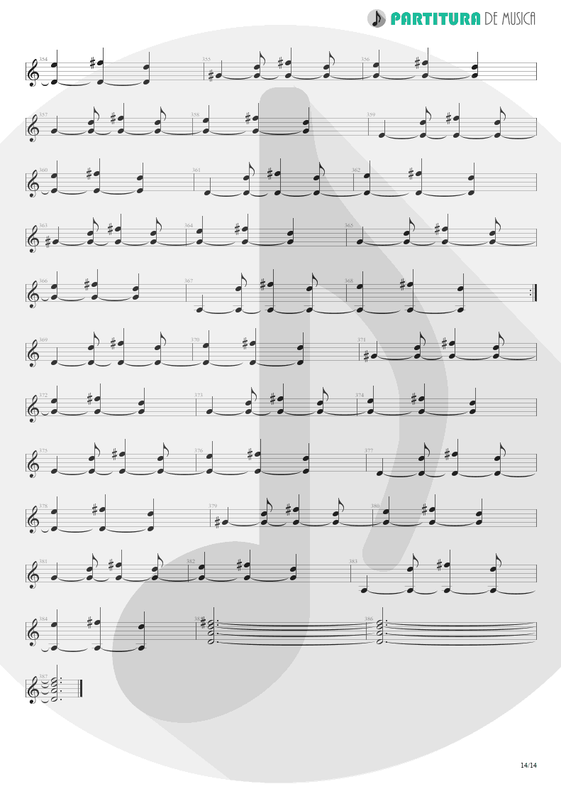 Partitura de musica de Guitarra Elétrica - Beyond This Life | Dream Theater | Metropolis Pt. 2: Scenes from a Memory 1999 - pag 14