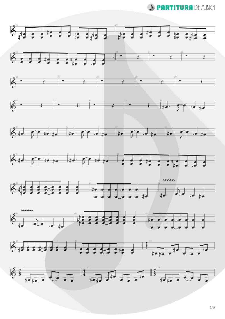 Partitura de musica de Guitarra Elétrica - Beyond This Life | Dream Theater | Metropolis Pt. 2: Scenes from a Memory 1999 - pag 2