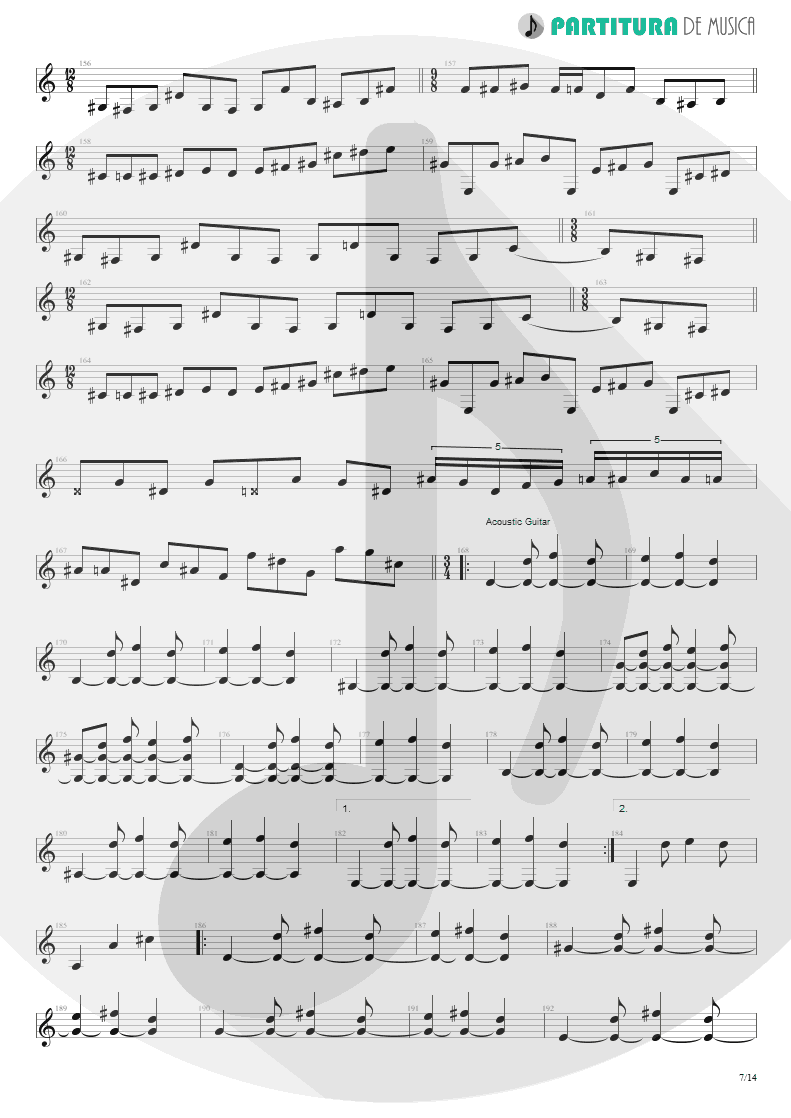Partitura de musica de Guitarra Elétrica - Beyond This Life | Dream Theater | Metropolis Pt. 2: Scenes from a Memory 1999 - pag 7