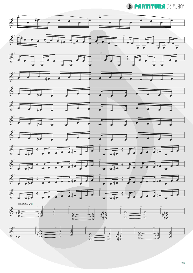 Partitura de musica de Guitarra Elétrica - Acid Rain | Dream Theater | Live Scenes from New York 2000 - pag 2