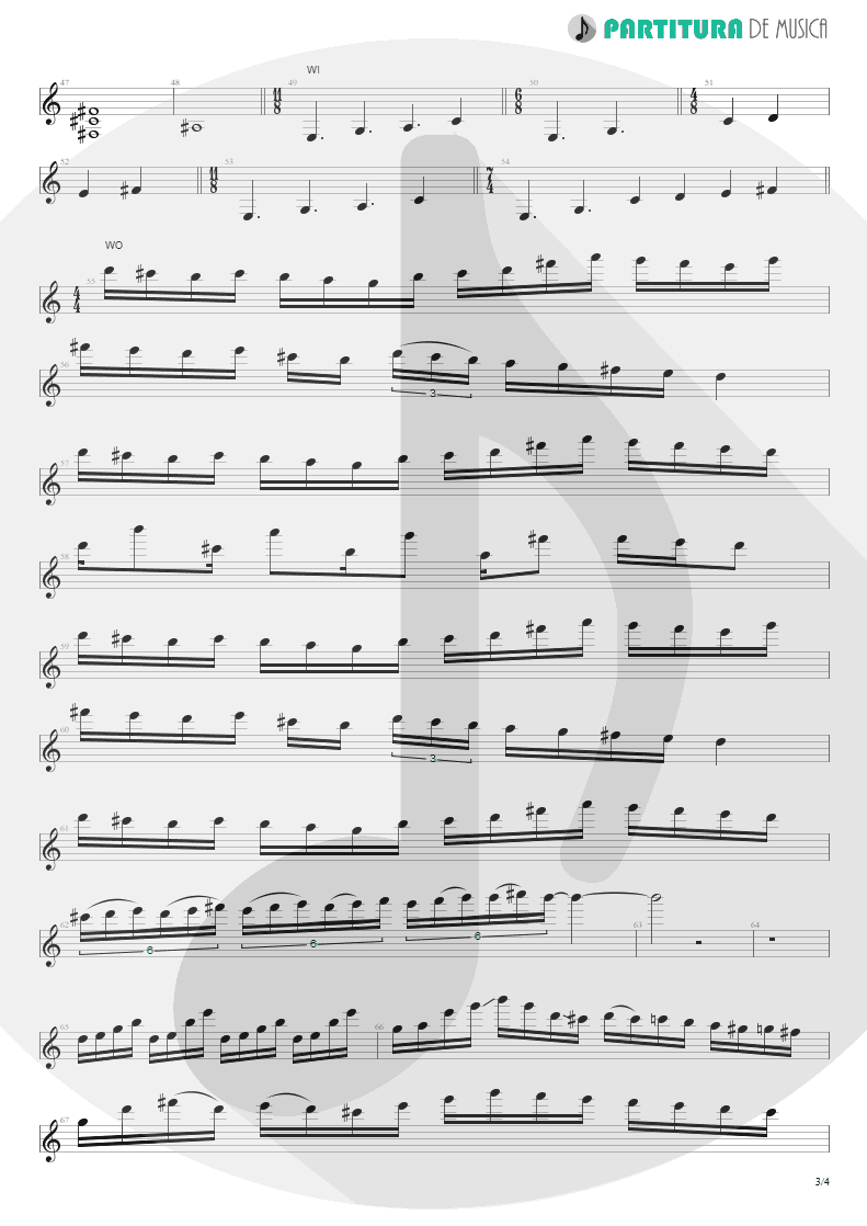 Partitura de musica de Guitarra Elétrica - Acid Rain | Dream Theater | Live Scenes from New York 2000 - pag 3